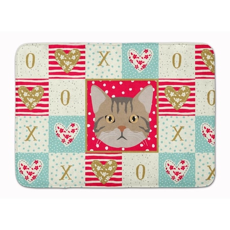 Carolines Treasures 19 x 27 in. American Wirehair Cat Love Machine Washable Memory Foam Mat CK5083RUG